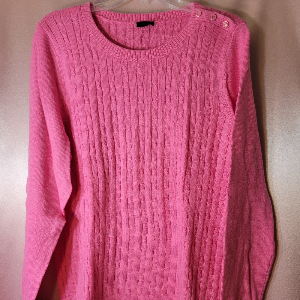 Talbots New Pink Cable Sweater
